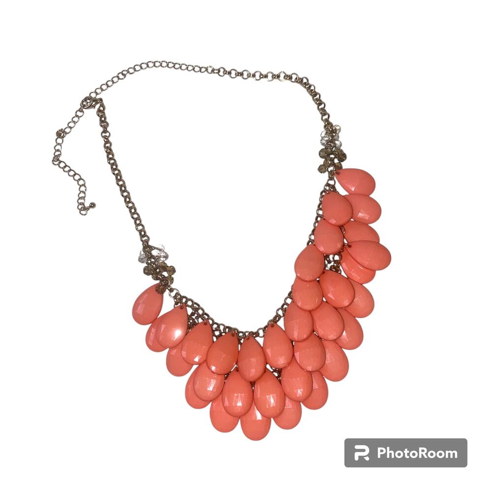 Francescas Collection Costume Bib Necklace Faceted Beaded Designer Style Classic